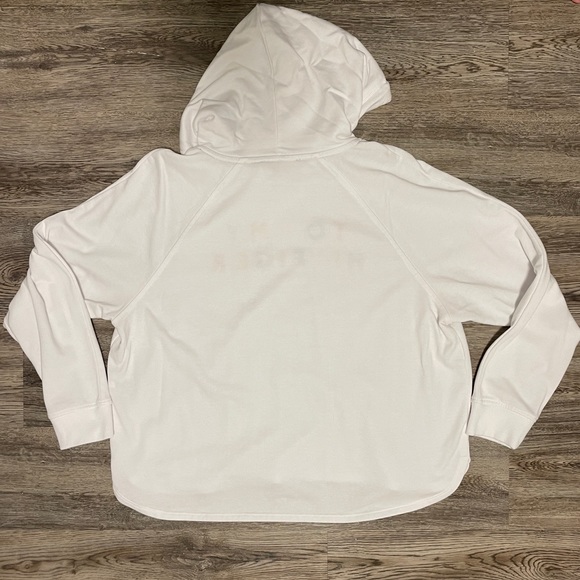 Tommy Hilfiger Embroidered Raglan-Sleeve Hoodie - White / Rainbow Lettering - L - Picture 4 of 4